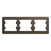 Рамка Systeme Electric Glossa трехместная шоколад (GSL000803)