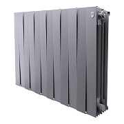 Радиатор биметаллический Royal Thermo Piano Forte 500 мм 12 секций 1" боковое подключение серебристый Радиатор биметаллический Royal Thermo Piano Forte 500 мм 12 секций 1" боковое подключение серебристый