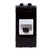 Розетка для кабель-канала компьютерная DKC Brava черная RJ45 2 модуля (77654N) Розетка для кабель-канала компьютерная DKC Brava черная RJ45 2 модуля (77654N)