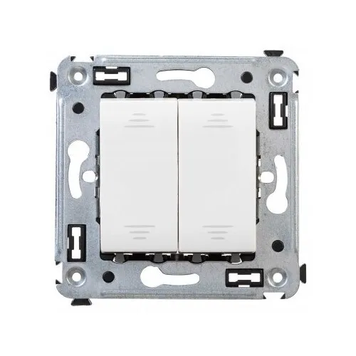 Переключатель DKC Avanti двухклавишный встраиваемый белый (7093063) Переключатель DKC Avanti двухклавишный встраиваемый белый (7093063)