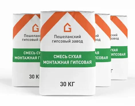 Клей гипсовый монтажный для ПГП и ГСП 30 кг Клей гипсовый монтажный для ПГП и ГСП 30 кг