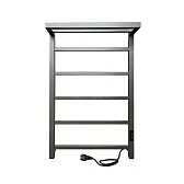 Полотенцесушитель электрический Indigo Forma 800х500 мм 105 Вт с терморегулятором графит металлик Полотенцесушитель электрический Indigo Forma 800х500 мм 105 Вт с терморегулятором графит металлик